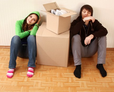 Student packing belongings for storage during a move in Tottenhamhale