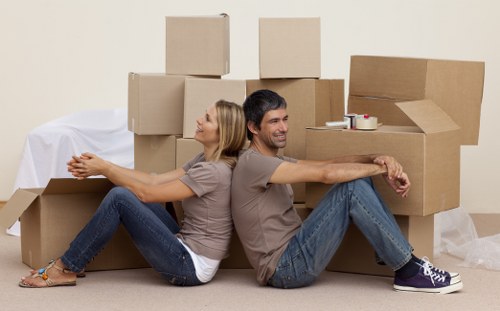 Furniture and household items prepared for storage in Tottenhamhale