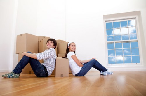 Packed household furniture ready for Tottenhamhale storage service