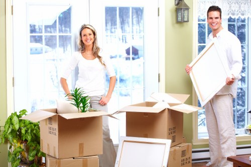 Packed boxes and furniture ready for a Tottenhamhale apartment removal